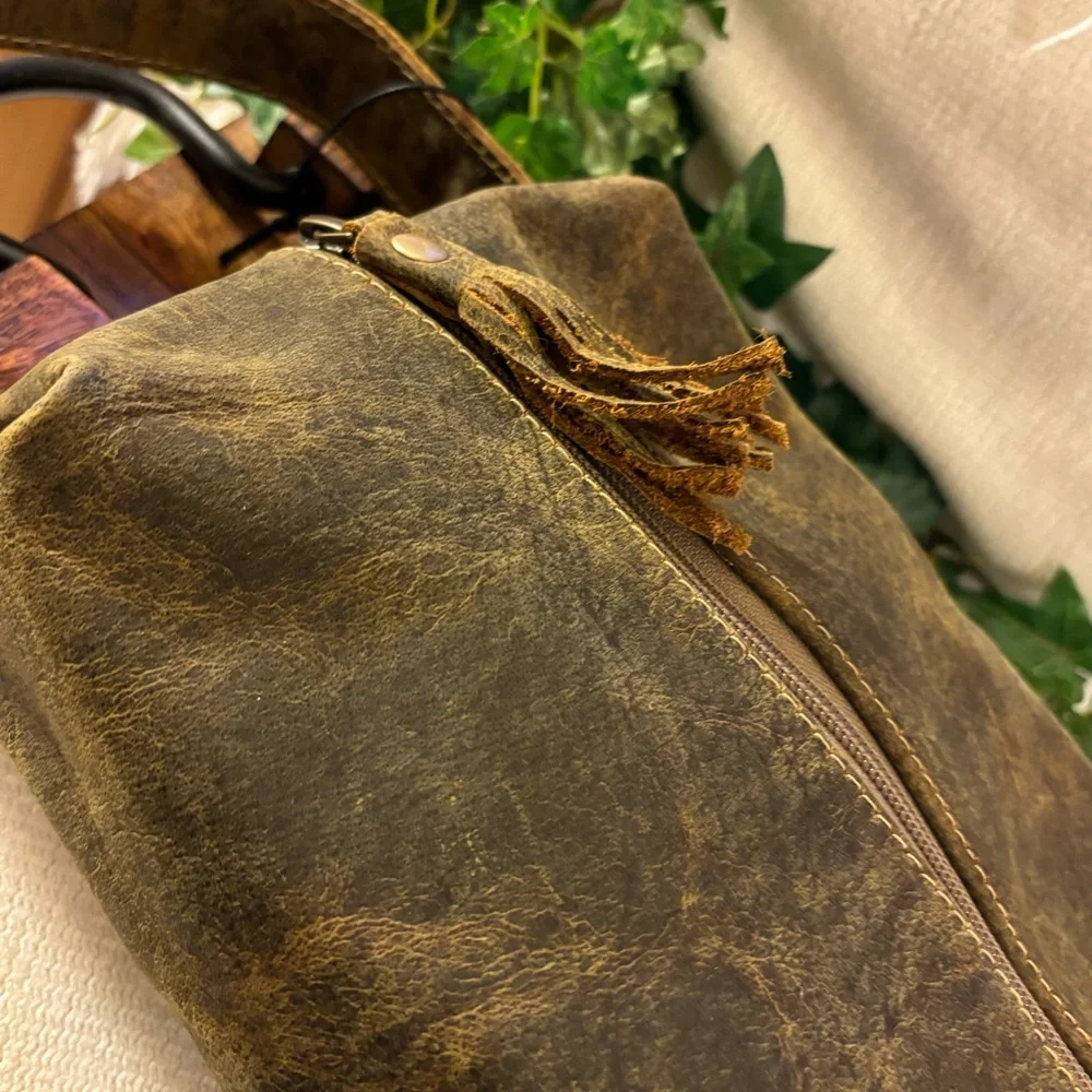 Myra Bag Leather Makeup/Cosmetic Bag/Shaving Bag
